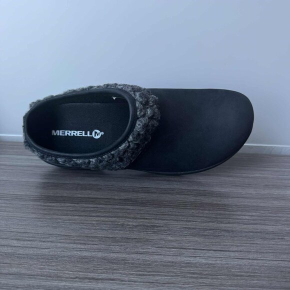 Merrell Women's Encore Kassie Black Nubuck Wool Winter Slides Clogs Mules $85 - Picture 8 of 10